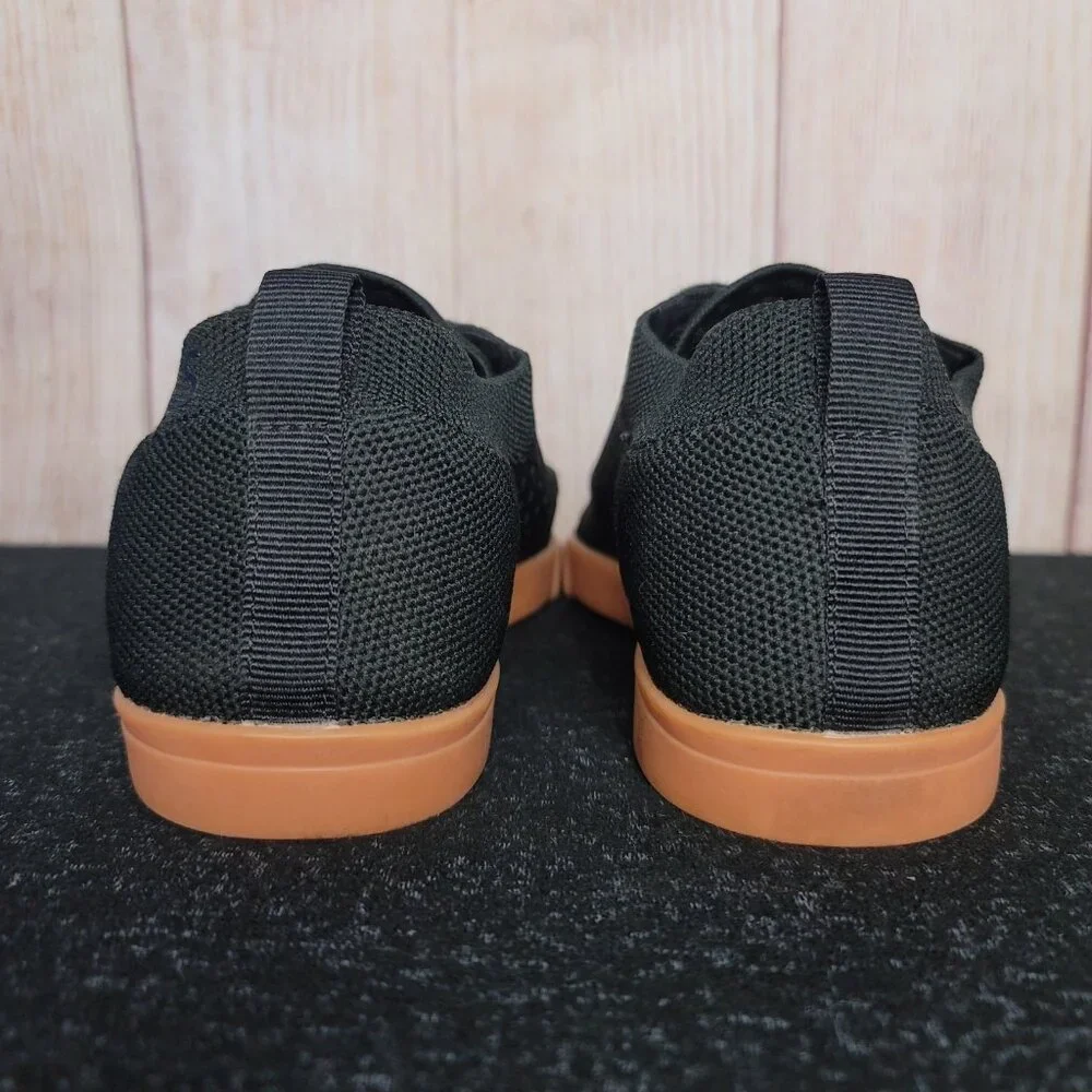 Suavs The Zilker Black Gum Knit Lace Up Sneakers Women's Size 7 Minimalist Shoes - Picture 5 of 8